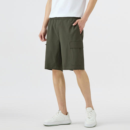 GXG男装25夏季时尚舒适松紧腰轻薄透气五分裤男式直筒休闲短裤K&C 商品图7