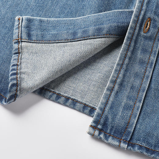 GXG男装25秋季经典百搭潮流复古简约翻领短款男式牛仔夹克上衣K&C 商品图12