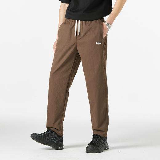 GXG男装25春季时尚贴布潮流系绳舒适松紧腰头直筒裤男式休闲长裤K&C 商品图6