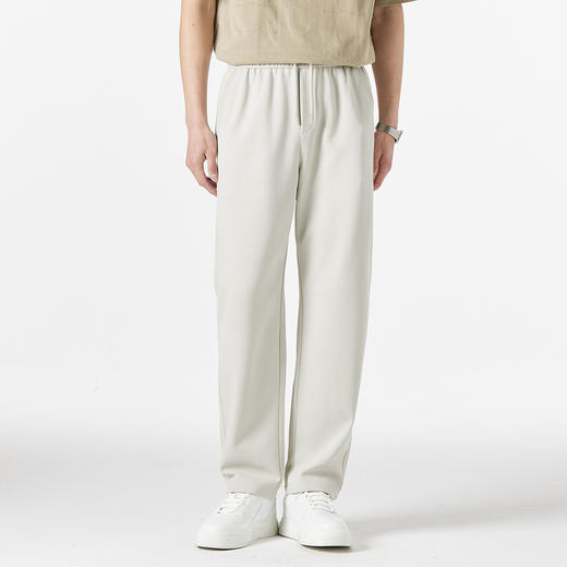 GXG男装25年春季时尚松紧腰抽绳休闲百搭男式直筒长裤K&C 商品图1