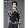 PINLI品立2025秋季新款男士宽松圆领印花加绒加厚套头卫衣上衣潮B253109096 商品缩略图3