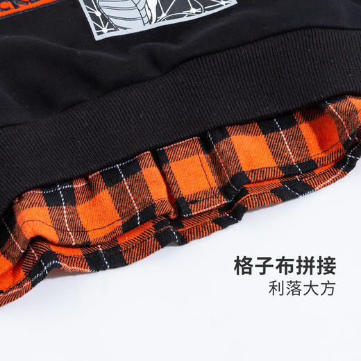 迪士尼童装秋冬新款儿童加绒保暖卫衣假两件拼接上衣214DS0230 商品图7