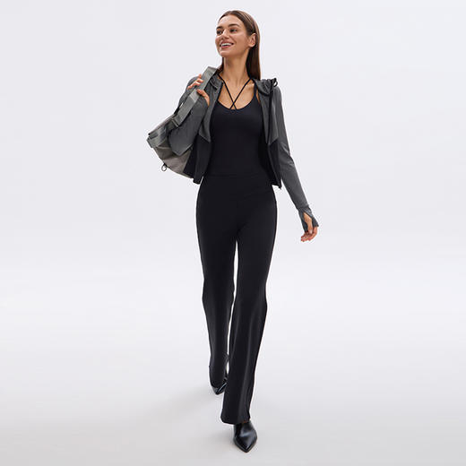 TITIKA喇叭加绒裤秋冬户外保暖瑜伽运动休闲提臀长裤11045 商品图2