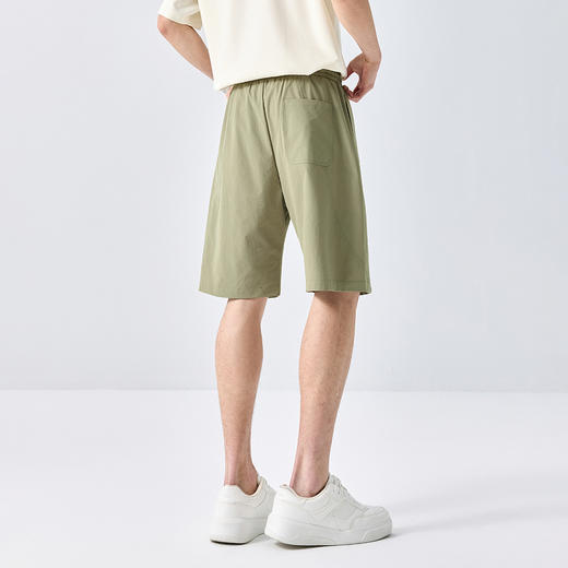 GXG男装25夏季时尚舒适松紧腰系绳运动休闲宽松百搭男式五分短裤K&C 商品图10