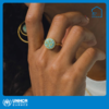 心艺手作：湖水青“努苏姆”戒指 Puffy Gold Ring in Teal 商品缩略图0