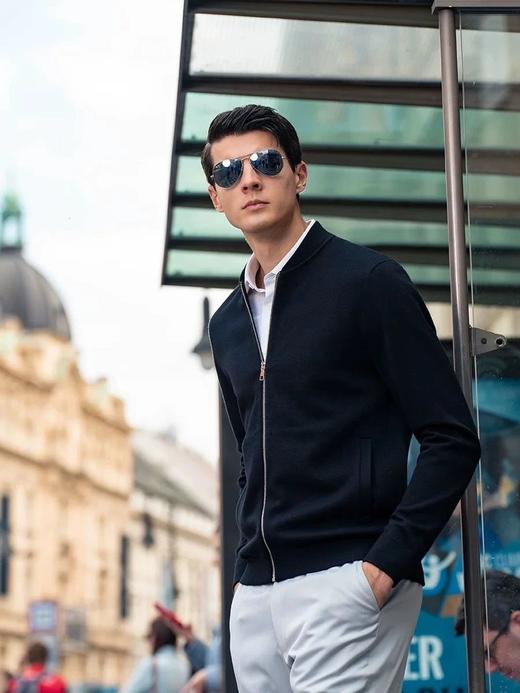 【男士立领羊毛夹克外套】精选澳洲进口100%羊毛面料，立体裁剪！宽松休闲版型，适合各种身材！无标发货WD 商品图0