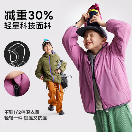 fx-咕噜日记童装儿童连帽棉服外套2025秋冬男童保暖上衣女童休闲外套PDWT2512 商品图4