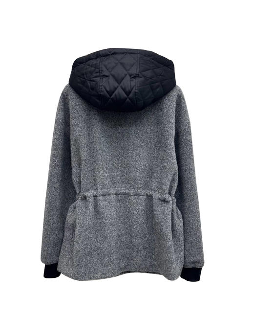 女款连帽拼接毛呢外套hu020 商品图1
