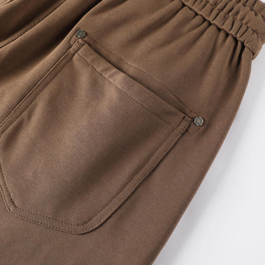 GXG男装25春季时尚拼接简约纯色松紧腰男式束脚休闲长裤K&C 商品图8