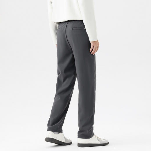 GXG男装25秋季舒适弹力松紧腰抽绳轻薄简约修身版男式直筒休闲裤K&C 商品图5