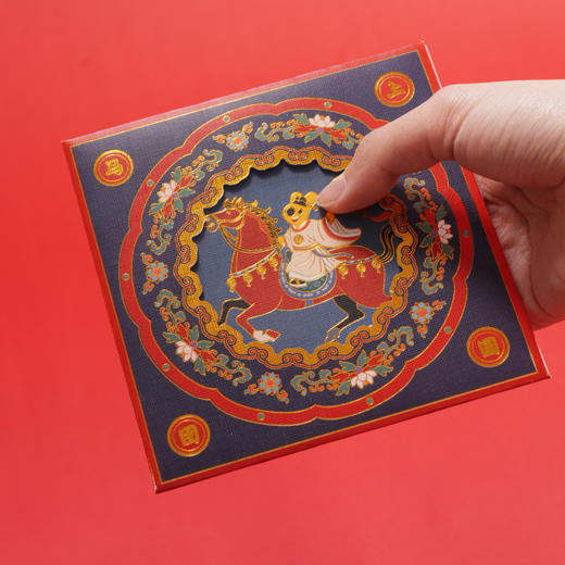 马年团团国风纹样贺卡 商品图1