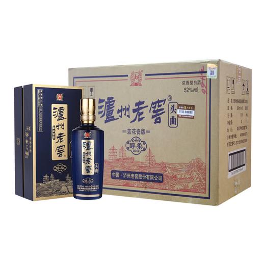 【第二件0元】泸州老窖 泸州老窖头曲酒蓝花瓷版醇柔（2021版）浓香型白酒 52度500ml 商品图2
