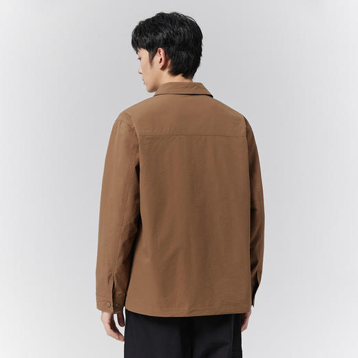GXG男装【微皱肌理】25春季时尚简约翻领百搭休闲工装男式夹克K&C 商品图7