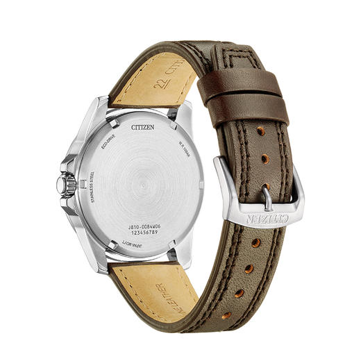 西铁城/CITIZEN光动能复古潮流小牛皮带男表AW1819-05A 商品图3