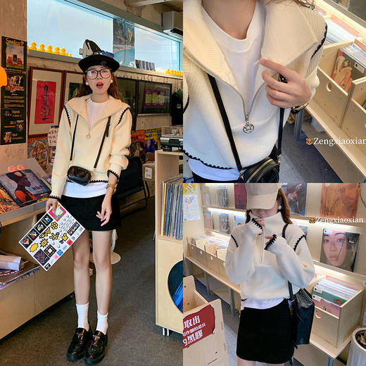 <曾小咸推荐>3.4现货秒杀 ！微信超特价！2色半拉链套头毛衣 日常139.99 立减50 秒杀89.99！！开叉休闲裤 秒杀89.99/件！！ 商品图9