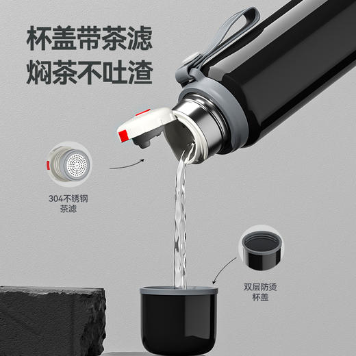 哈尔斯复古子弹头保温杯升级316L内胆 长效保温 密封防漏 商品图3