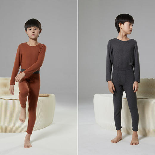 男童仿羊绒儿童保暖套装  乐人家族 商品图1