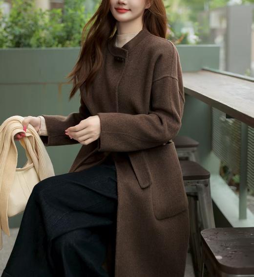 Softcolly白色双面羊绒大衣 ， 今年冬天流行“白色大衣”，穿出时髦感、高级感 商品图1