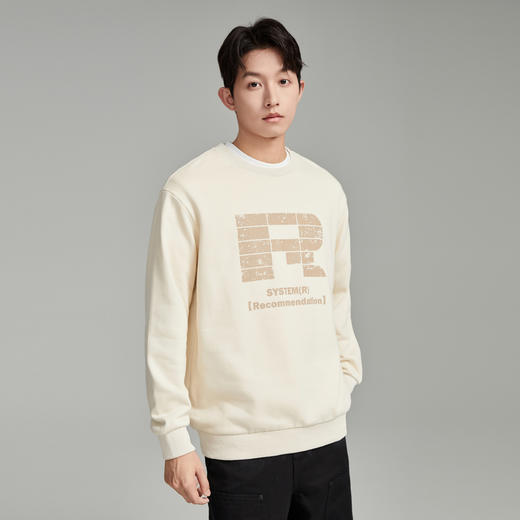 GXG男装秋季时尚潮流字母男士圆领百搭长袖卫衣K&C 商品图5