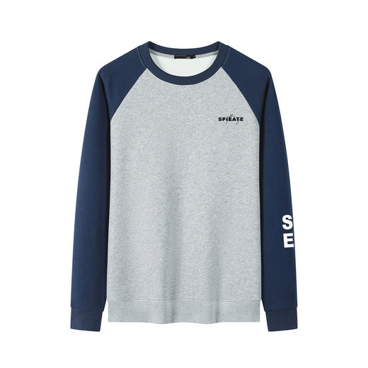 GXG男装25春季时尚潮流撞色拼接百搭休闲男式圆领卫衣K&C 商品图4