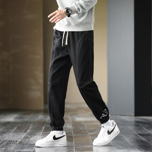 GXG男装25春季时尚潮流拼接设计户外运动百搭男式休闲束脚裤K&C 商品图2