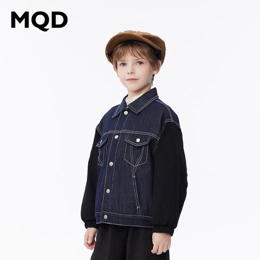 【秒】【MQD】男童冬季潮酷异料精致休闲翻领棉衣 商品图1