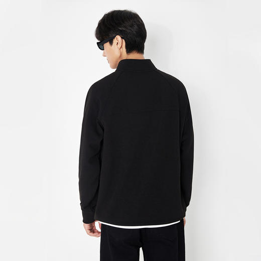 GXG男装秋季时尚潮牌可翻领式半拉链卫衣男式休闲圆领上衣K&C 商品图1