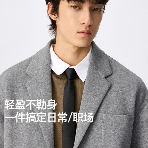 NPC潮牌大口袋【空气层】翻领休闲西服男宽松落肩NP4CTJ16 商品图1