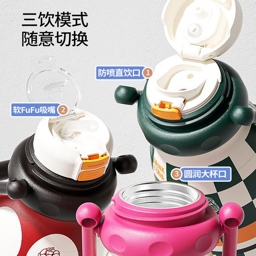 【一杯三饮，保温保冷】复古316提手保温杯 可拎可背 700ml大容量 三种饮用模式 复古设计高颜值 精致出行 商品图2