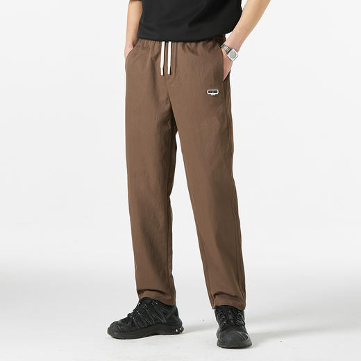 GXG男装25春季时尚贴布潮流系绳舒适松紧腰头直筒裤男式休闲长裤K&C 商品图5