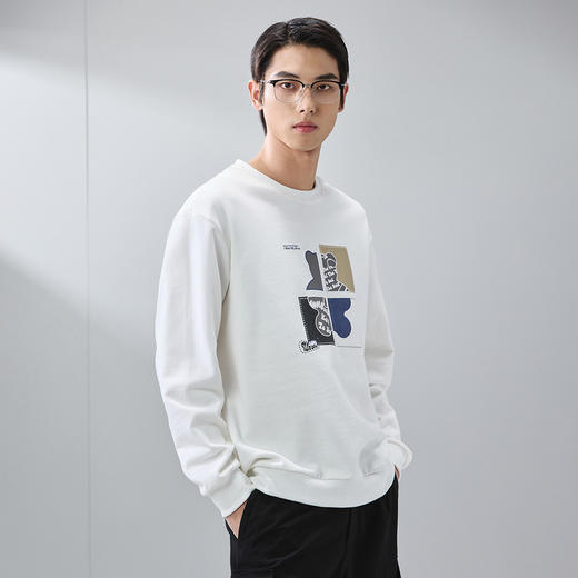 GXG男装【四块小熊】25春季时尚卡通动漫情侣男女同款纯棉卫衣K&C 商品图2