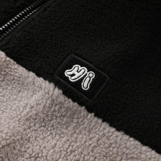 GXG男装25冬季时尚撞色休闲立领夹克加绒保暖仿羊羔绒男式外套K&C 商品图3