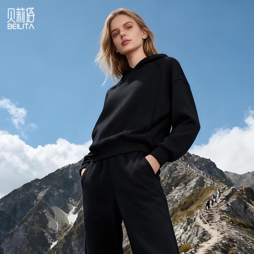 贝莉塔加厚加绒空气层连帽卫衣BLT5223女长袖运动上衣 商品图2