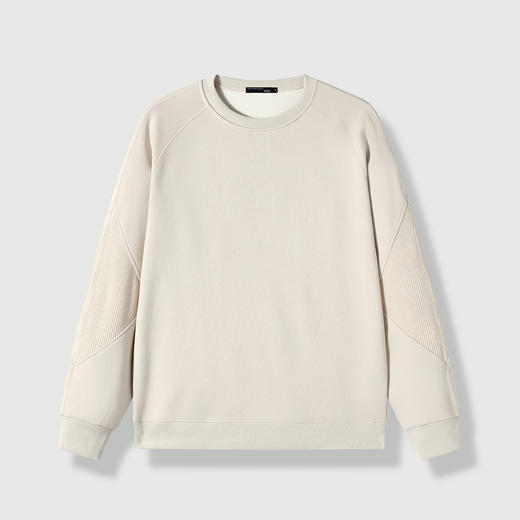 GXG男装秋季时尚拼接简约百搭罗纹圆领男式套头卫衣K&C 商品图2