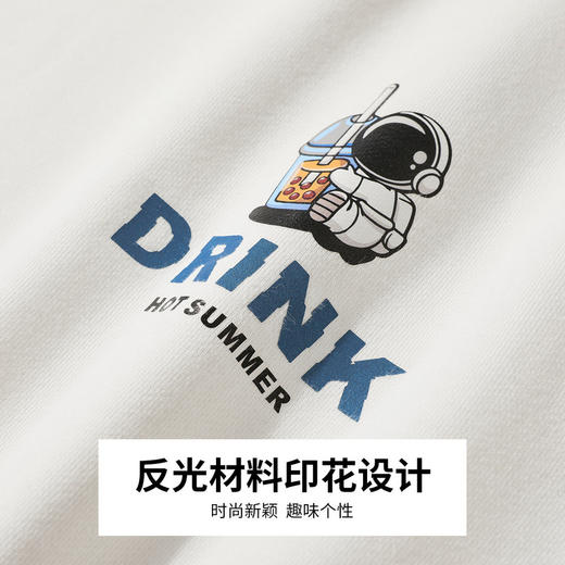 GXG男装【卡通宇航员印花】春季宽松男士卫衣百搭休闲纯棉长袖K&C 商品图3