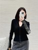 女款拉链针织开衫毛衣he010 商品缩略图3