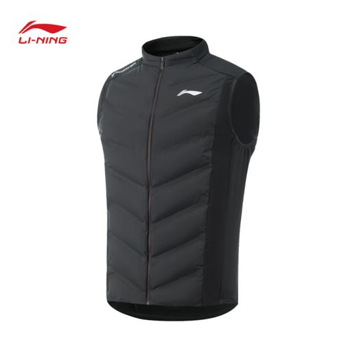李宁男子反光修身棉拼接马甲AMMV023 商品图3