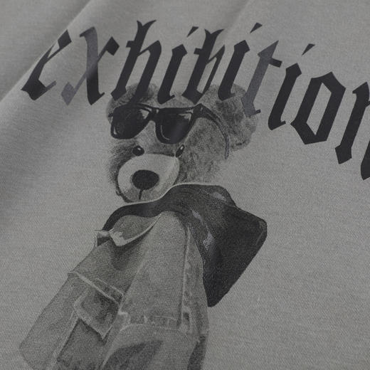 GXG男装冬季时尚卡通小熊印花男士加绒保暖长袖卫衣K&C 商品图4