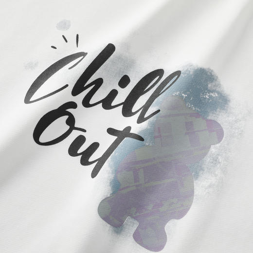 GXG男装【棉100%】25秋季卡通虚幻小熊情侣款休闲百搭圆领卫衣K&C 商品图4