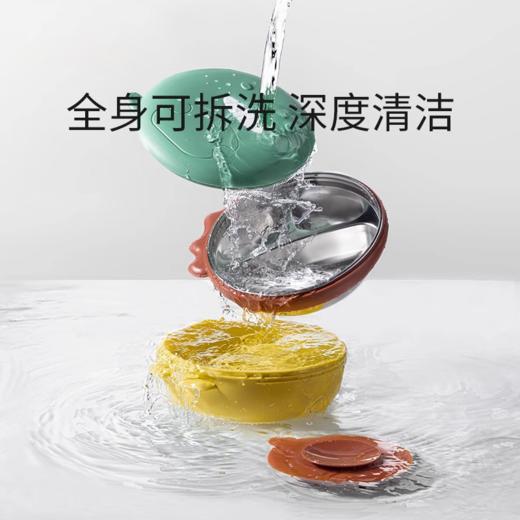 不锈钢儿童注水保温餐盘 分格辅食碗 316L内胆 商品图4