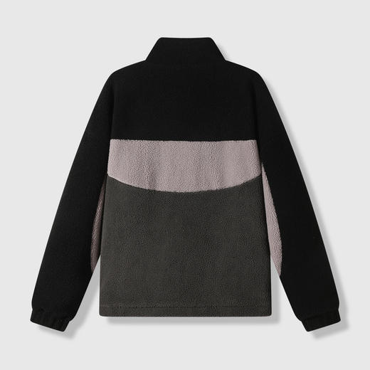 GXG男装25冬季时尚撞色休闲立领夹克加绒保暖仿羊羔绒男式外套K&C 商品图1