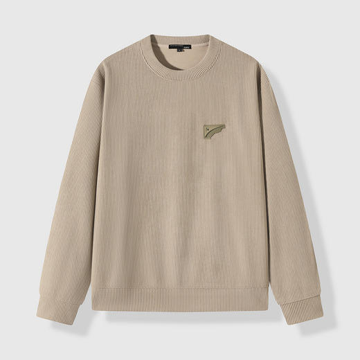 GXG男装【肌理面料】25春季简约纯色圆领休闲打底衫男式长袖卫衣K&C 商品图12