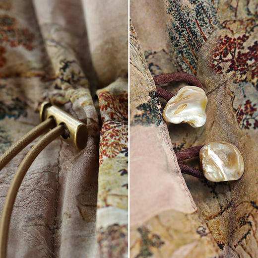 【秒杀特惠】COCOBELLA[双面穿]新中式国风100%人丝提花新国标羽绒服DC3026 商品图1