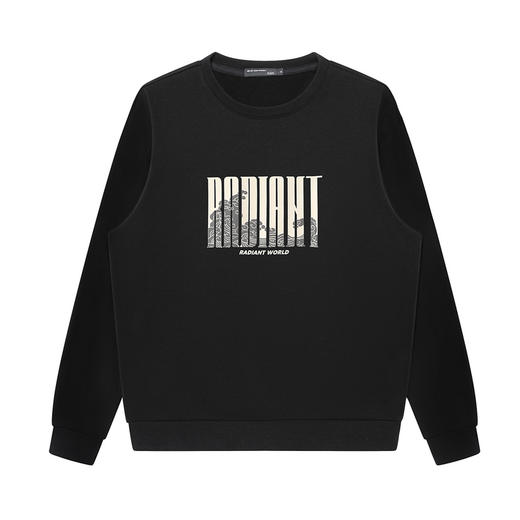 GXG男装【100%棉】25秋季简约休闲度假风海浪宽松情侣款圆领卫衣K&C 商品图5