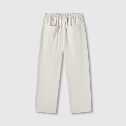 GXG男装25秋季时尚松紧腰系绳简约纯色百搭宽松直筒男式休闲裤K&C 商品图5