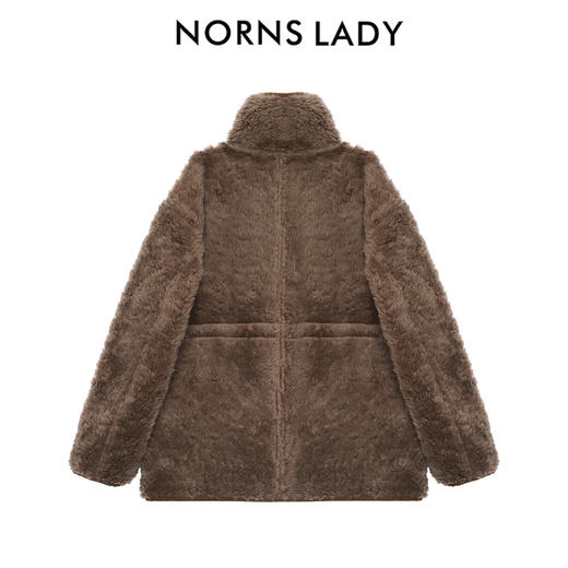 NORNS LADY诺恩 复古夹克双面穿外套加厚保暖毛领外套 H25WK92983-12.16直播 商品图5