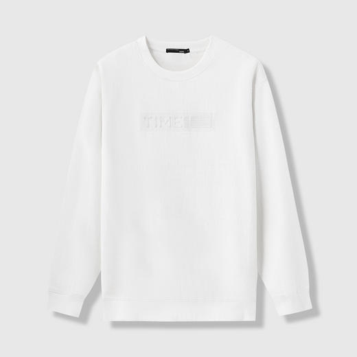 GXG男装25秋季简约纯色百搭运动休闲日常通勤宽松男式圆领卫衣K&C 商品图6