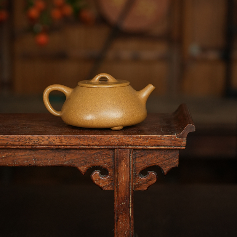 龙德堂陶艺 汤宣武制《玲珑系列之石瓢》原矿金砂段 180cc 库存请咨询客服