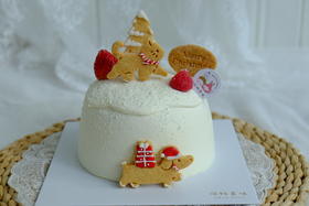 圣诞卡通饼干蛋糕