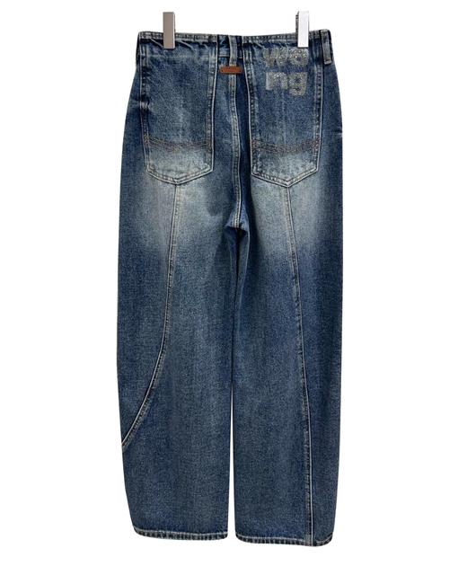 女款闪钻抓绒牛仔裤长裤la002 商品图1